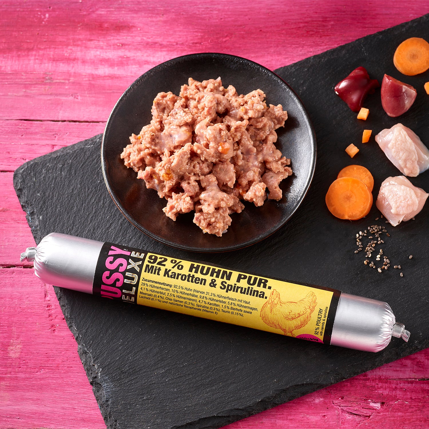 Pussy Deluxe Huhn pur mit Karotten und Spirulina - Image 2