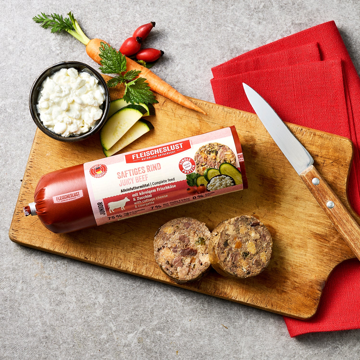 Saftiges Rind mit körnigem Frischkäse & Zucchini für Junioren - Image 4