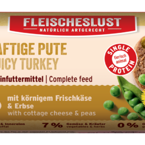 Saftige Pute mit körnigem Frischkäse & Erbse für Junioren