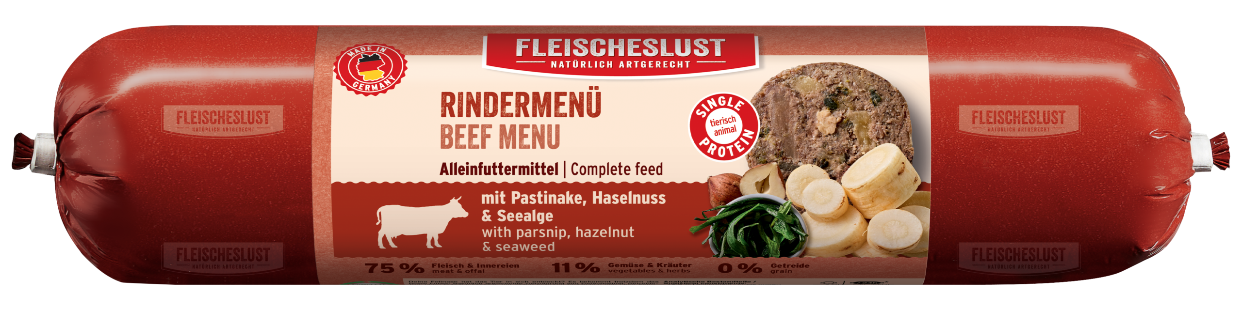 Rindermenü mit Pastinake, Haselnuss & Seealge