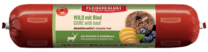 Wild mit Rind mit Kartoffel & Heidelbeere