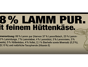Pussy Deluxe Lamm pur mit feinem Hüttenkäse Mousse