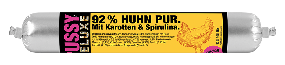 Pussy Deluxe Huhn pur mit Karotten und Spirulina